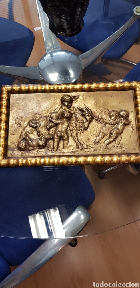 Otros objetos de arte: Relieve de bronce. BENLLIURE - Foto 2