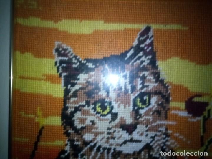 Otros objetos de arte: CUADRO GATO, BORDADO / 34X42 / AA604 / CON MARCO - Foto 4