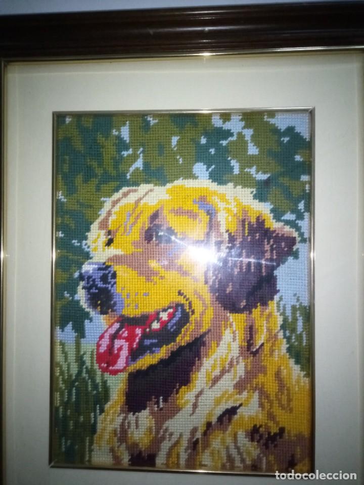 Otros objetos de arte: CUADRO PERRO, BORDADO / 34X42 / AA705 / CON MARCO - Foto 2