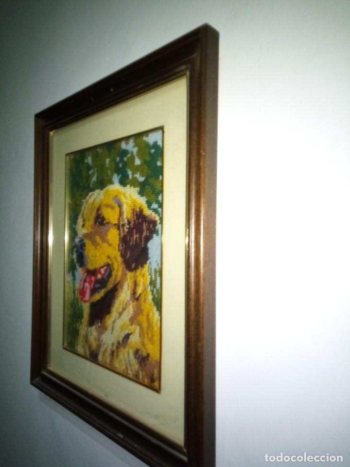 Otros objetos de arte: CUADRO PERRO, BORDADO / 34X42 / AA705 / CON MARCO - Foto 3