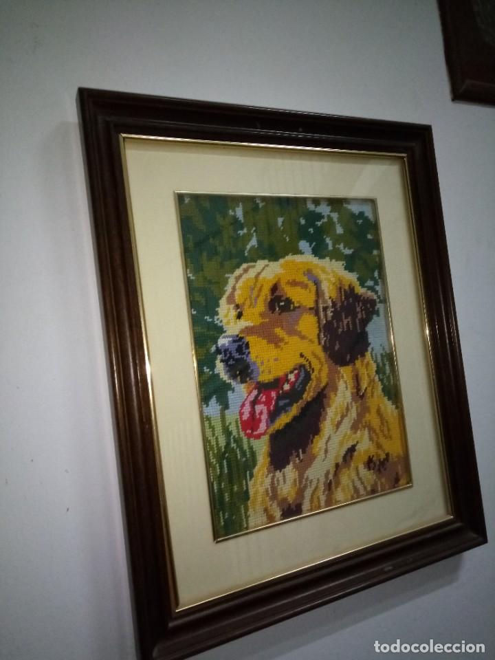 Otros objetos de arte: CUADRO PERRO, BORDADO / 34X42 / AA705 / CON MARCO - Foto 4