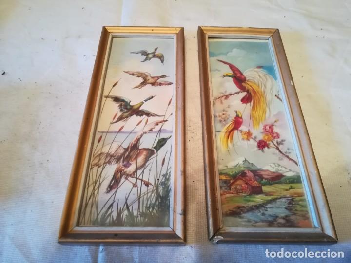 Otros objetos de arte: 2 CUADRITOS LAMINAS / 26X10 CM / CAL207 / CON MARCO - Foto 1