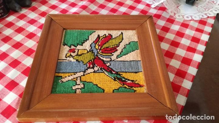 Otros objetos de arte: BORDADO, PAJARO / 28X28 CM / CAL802 / CON MARCO - Foto 5