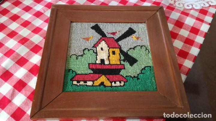 Otros objetos de arte: BORDADO, MOLINO / 28X28 CM / CAL802 / CON MARCO - Foto 1