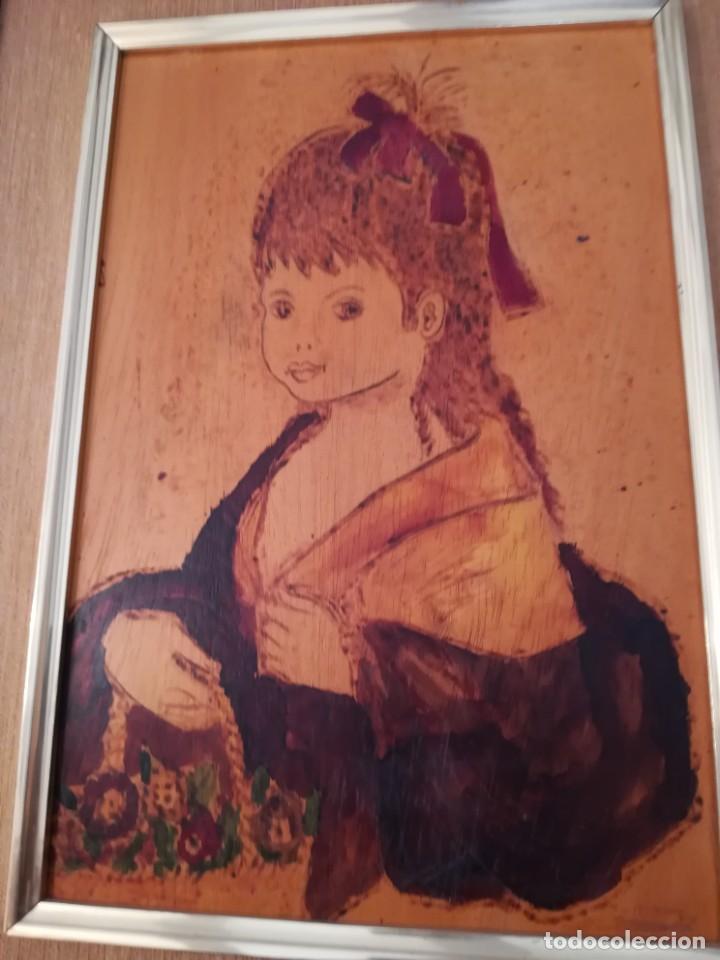 Otros objetos de arte: PIROGRABADO, FIGURA / 45X58 CM / / CON MARCO - Foto 2