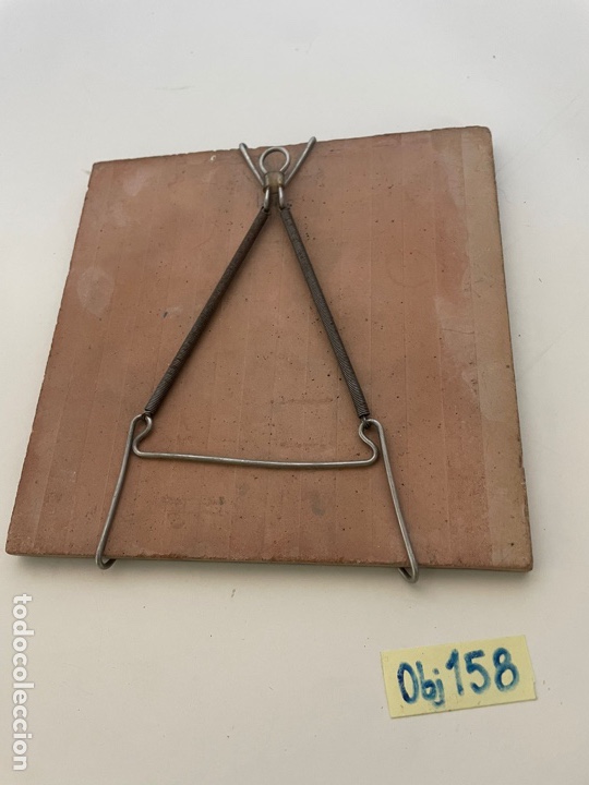 Otros objetos de arte: Azulejo antiguo pintado a mano - Foto 2