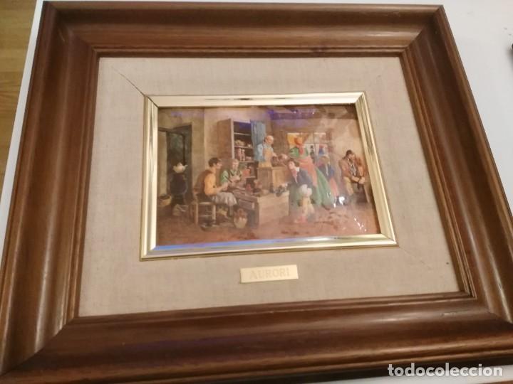 Otros objetos de arte: CUADRO ESMALTADO - TEMA - ZAPATERIA - Foto 1