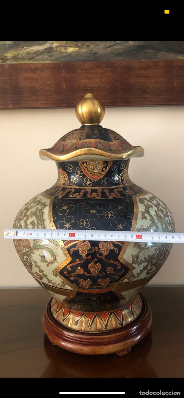 Otros objetos de arte: Gran JARR&Oacute;N JAPON&Eacute;S SATSUMA - Foto 9