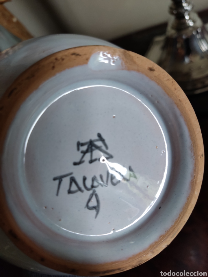 Otros objetos de arte: 2 jarrones ceramica talavera - Foto 5