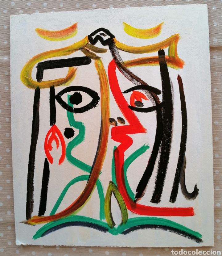 Otros objetos de arte: Obra de arte tipo Picasso original - Foto 1