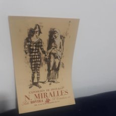 Otros Objetos de Arte: 3905.-EXPOSICION DE PINTURAS DE N.MIRALLES-SALA ROVIRA-BARCELONA 1947-CARTEL DE LA EXPOSICION