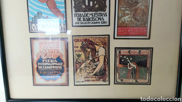 Otros objetos de arte: CUADRO CON 6 CARTELES MODERNISTAS - Foto 2