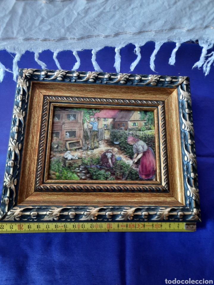 Otros objetos de arte: Precioso cuadro esmaltado en relieve. - Foto 3