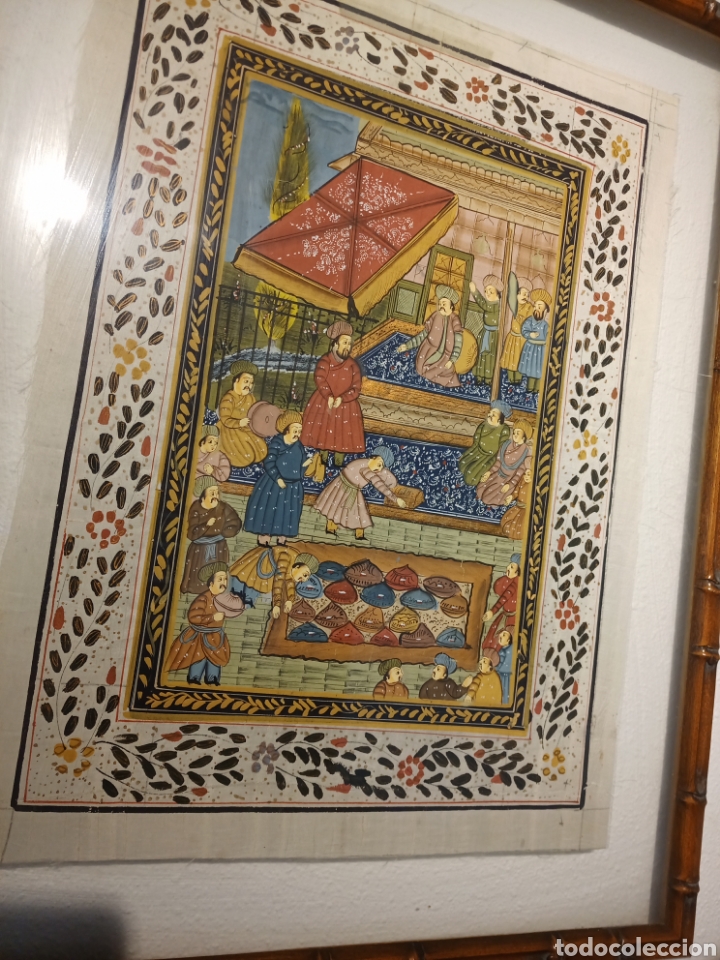 Otros objetos de arte: Antigua pintura sobre seda - Foto 2