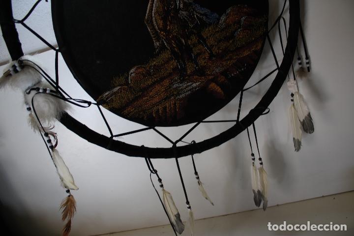 Otros objetos de arte: atrapasue&ntilde;os hombre indio a caballo - Foto 3