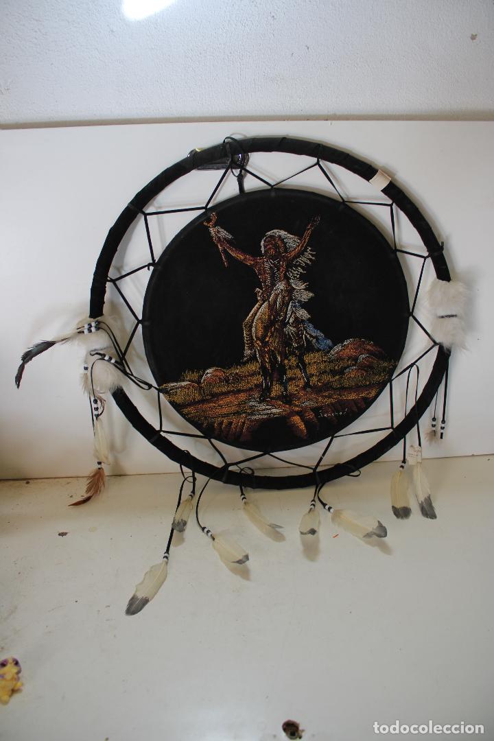 Otros objetos de arte: atrapasue&ntilde;os hombre indio a caballo - Foto 5
