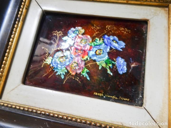 Otros objetos de arte: ESMALTE SOBRE COBRE CAMILLE FAUR&Eacute; LIMOGES 1920S - Foto 3
