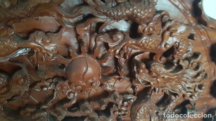 Otros objetos de arte: A banico tallado en madera noble - Foto 2