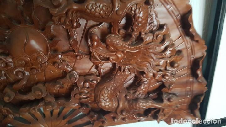 Otros objetos de arte: A banico tallado en madera noble - Foto 4