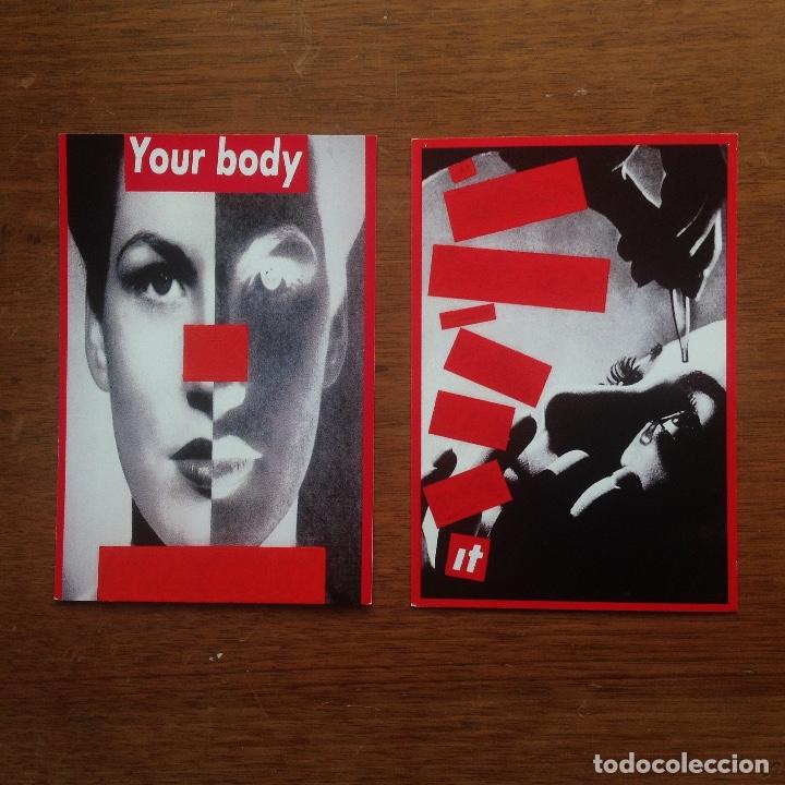 Otros objetos de arte: Postales de Barbara Kruger retocadas a mano - Foto 1