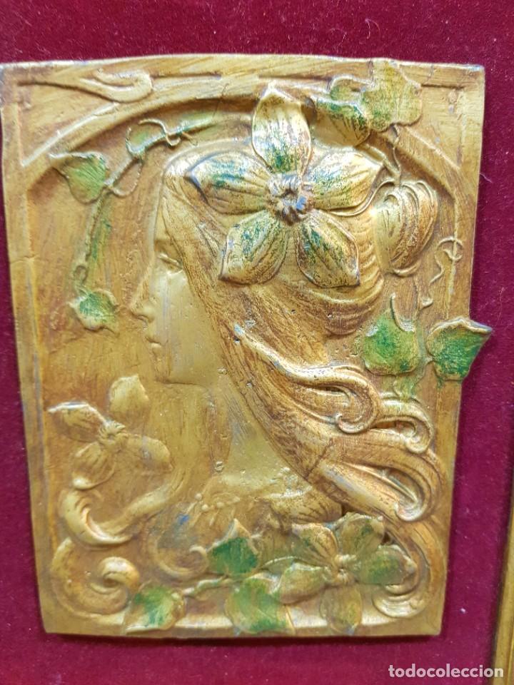 Otros objetos de arte: -CUADRO ANTIGUO DE PLOMO - Foto 2