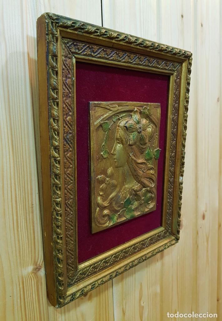 Otros objetos de arte: -CUADRO ANTIGUO DE PLOMO - Foto 3