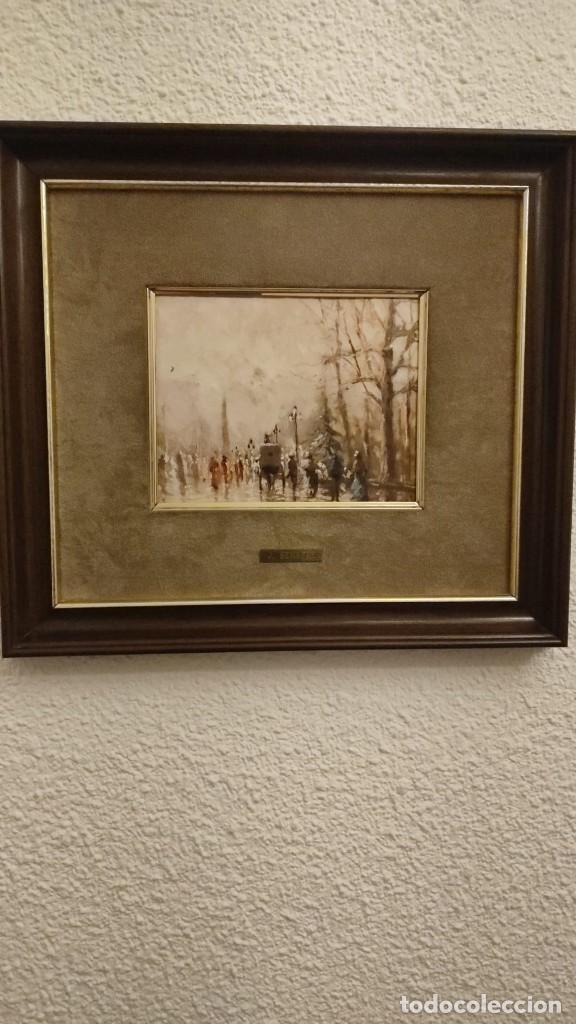 Otros objetos de arte: Cuadro al esmalte firmado: J. Senabre - Foto 1