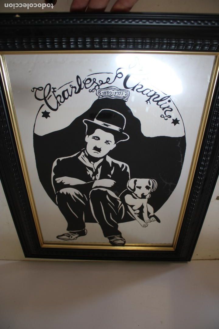 Otros objetos de arte: espejo charles chaplin - Foto 2