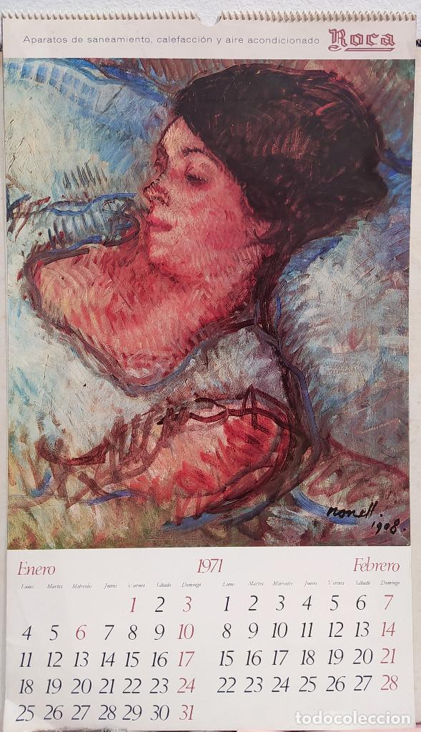 Otros objetos de arte: Calendario de 1971 con laminas de Nonell - Foto 3