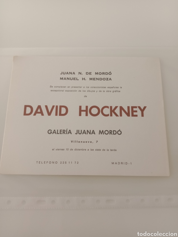 Otros objetos de arte: David Hockney Juana Mord&oacute; - Foto 1