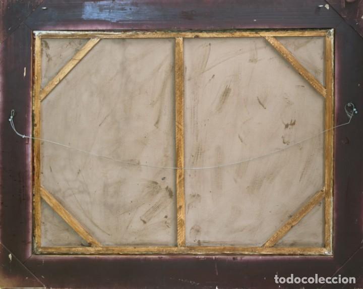 Otros objetos de arte: &Oacute;LEO SOBRE LIENZO. ESCUELA FRANCESA. - Foto 6