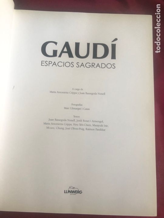 Otros objetos de arte: GAUDI. ESPACIOS SAGRADOS (ED. BILING&Uuml;E)-A&Ntilde;O 2002 - Foto 2