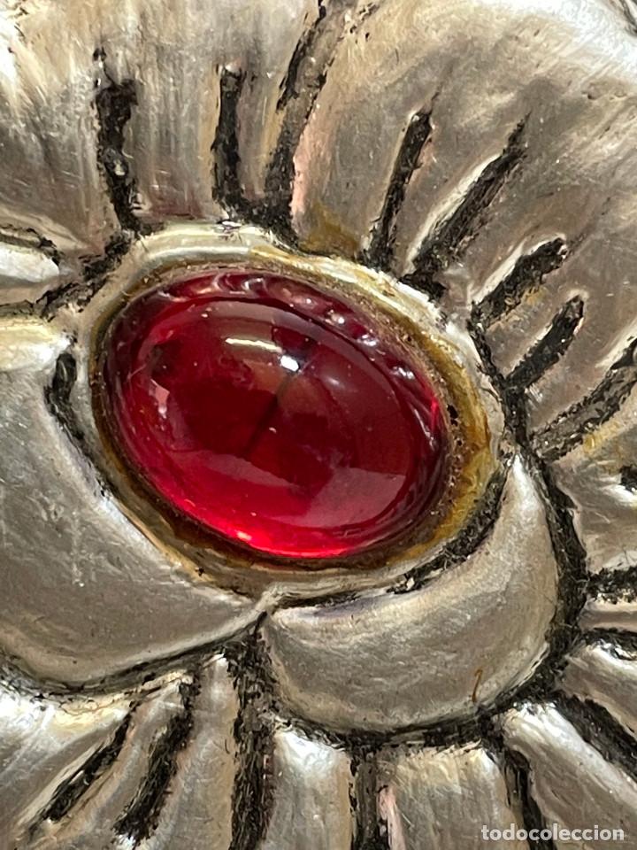 Otros objetos de arte: PAREJA DE CUADROS FLOR PLATEADA CON PIEDRA - Foto 5