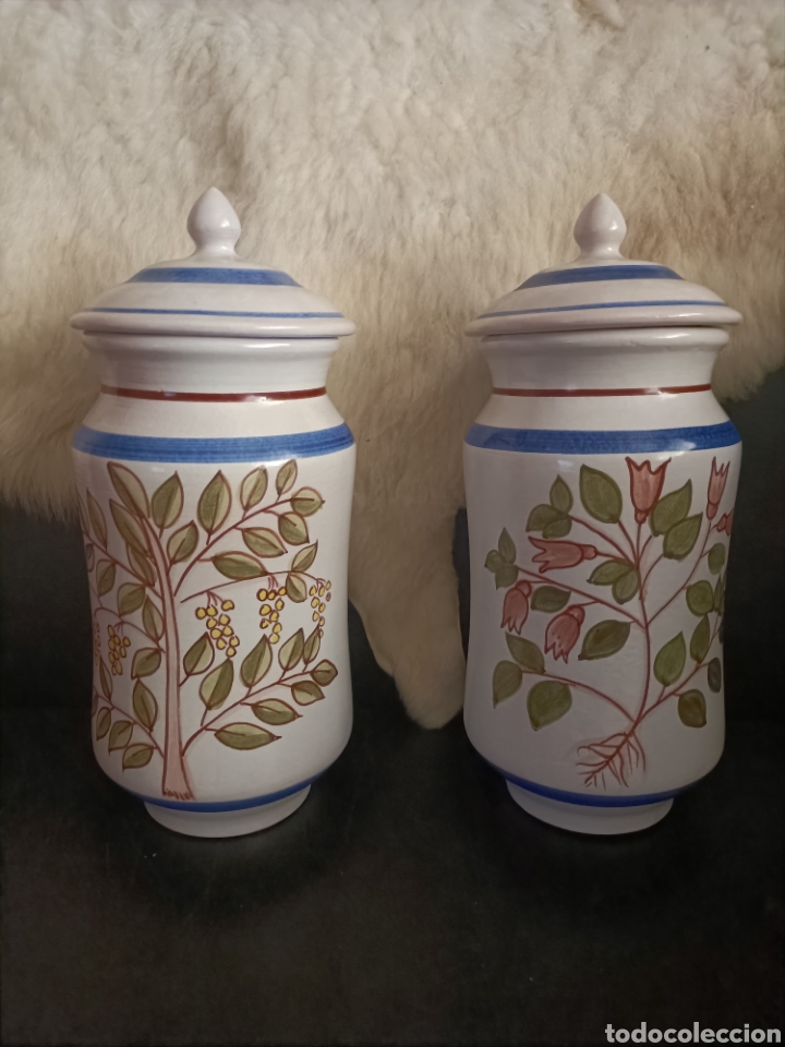 Otros objetos de arte: PRECIOSOS TARROS ALBARELOS ALBORS - Foto 1