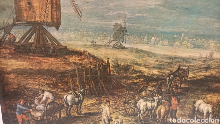 Otros objetos de arte: Cuadro litografia imagen papel barnizado de &eacute;poca - Foto 3