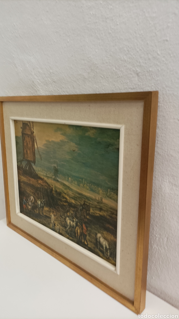 Otros objetos de arte: Cuadro litografia imagen papel barnizado de &eacute;poca - Foto 5