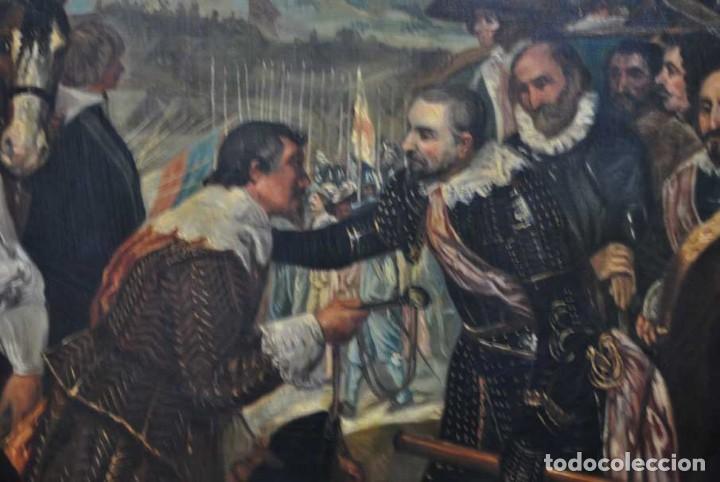 Otros objetos de arte: CUADRO ANTIGUO IMPRESI&Oacute;N LA RENDICI&Oacute;N DE BREDA - Foto 5