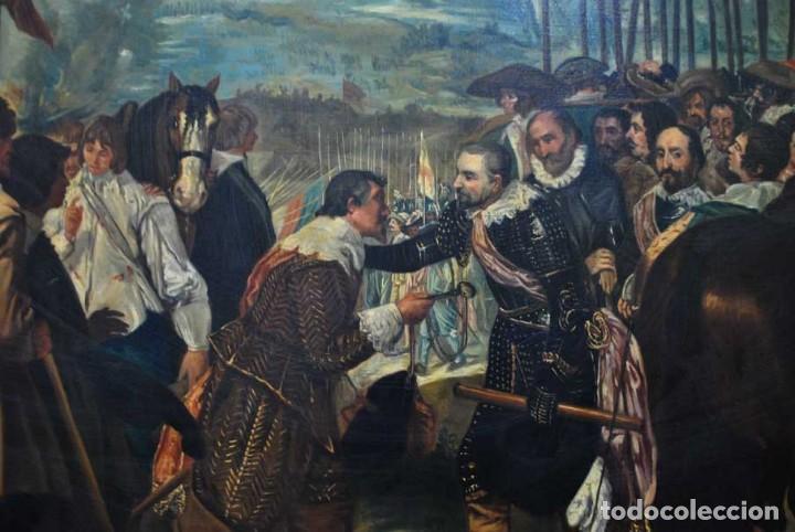 Otros objetos de arte: CUADRO ANTIGUO IMPRESI&Oacute;N LA RENDICI&Oacute;N DE BREDA - Foto 6