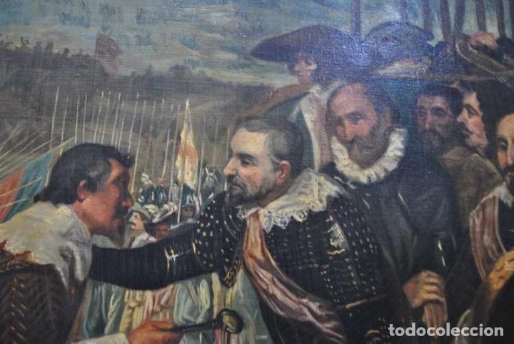 Otros objetos de arte: CUADRO ANTIGUO IMPRESI&Oacute;N LA RENDICI&Oacute;N DE BREDA - Foto 7