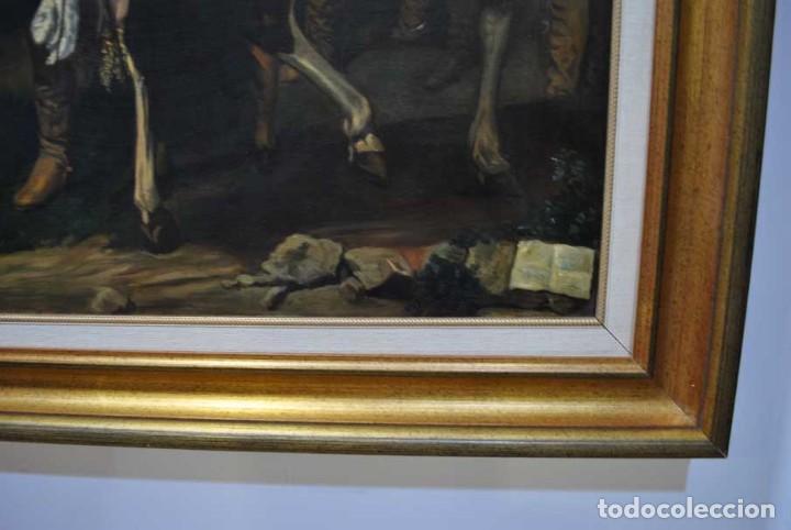 Otros objetos de arte: CUADRO ANTIGUO IMPRESI&Oacute;N LA RENDICI&Oacute;N DE BREDA - Foto 9