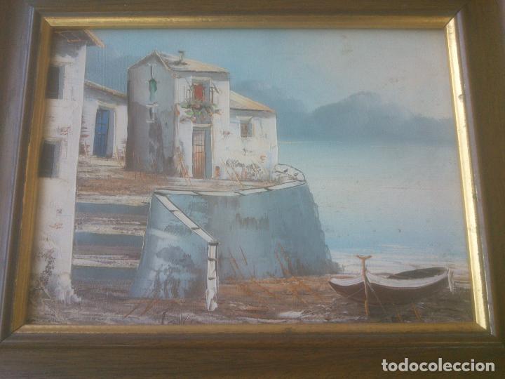 Otros objetos de arte: PAISAJE,CON BARCA. - Foto 2