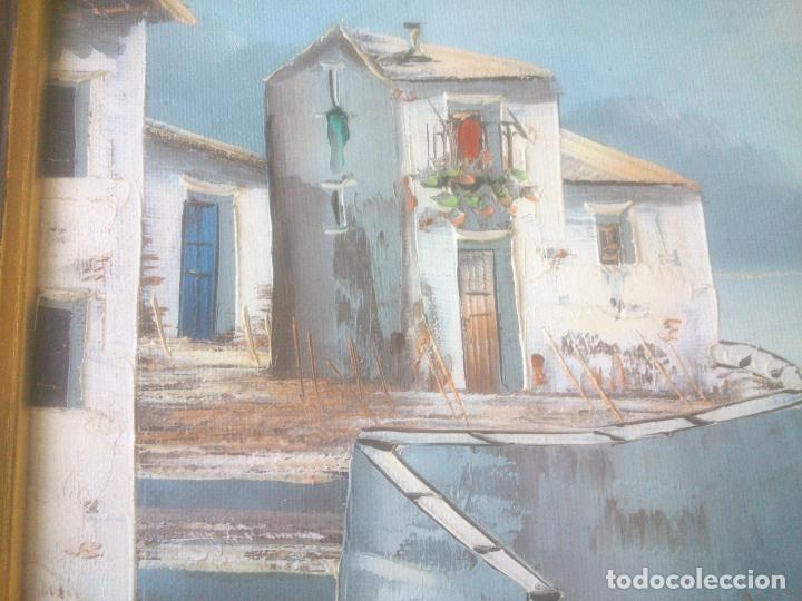 Otros objetos de arte: PAISAJE,CON BARCA. - Foto 3