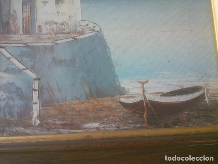 Otros objetos de arte: PAISAJE,CON BARCA. - Foto 4