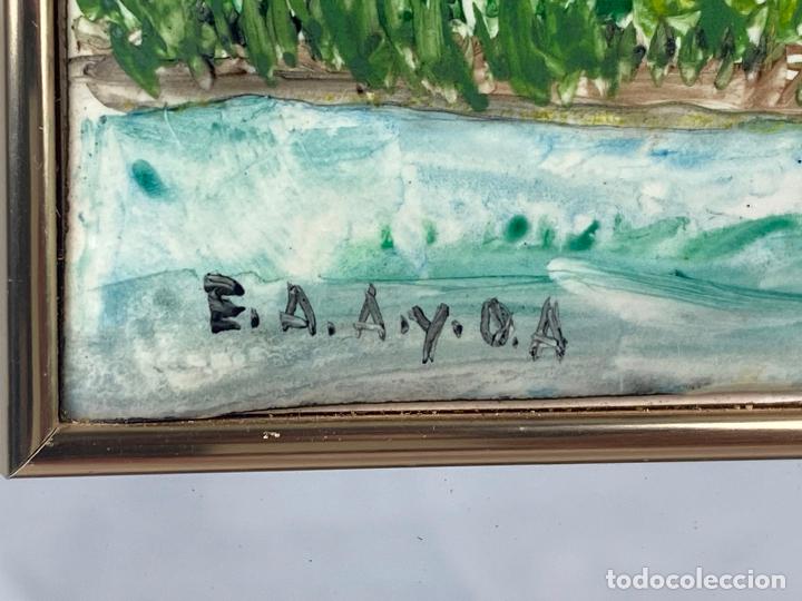 Otros objetos de arte: CUADRO ESMALTADO 12 X 18 CM ENMARCADO - Foto 5