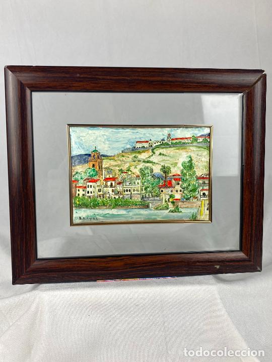 Otros objetos de arte: CUADRO ESMALTADO 12 X 18 CM ENMARCADO - Foto 1