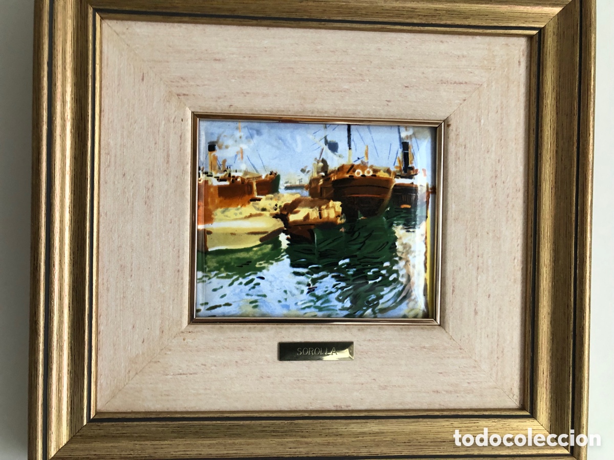 Otros objetos de arte: 8 PINTURAS AL ESMALTE SOBRE METAL - Foto 7