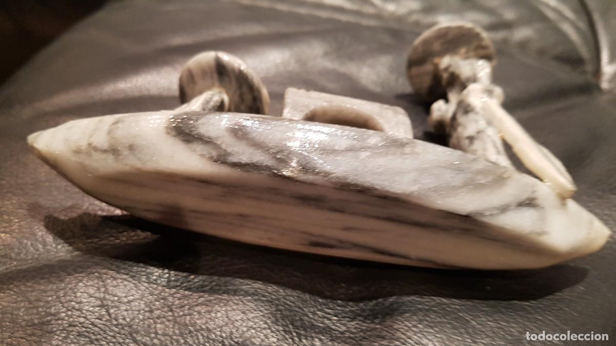 Otros objetos de arte: Barco chino en alabastro u otro material que desconozco - Foto 1