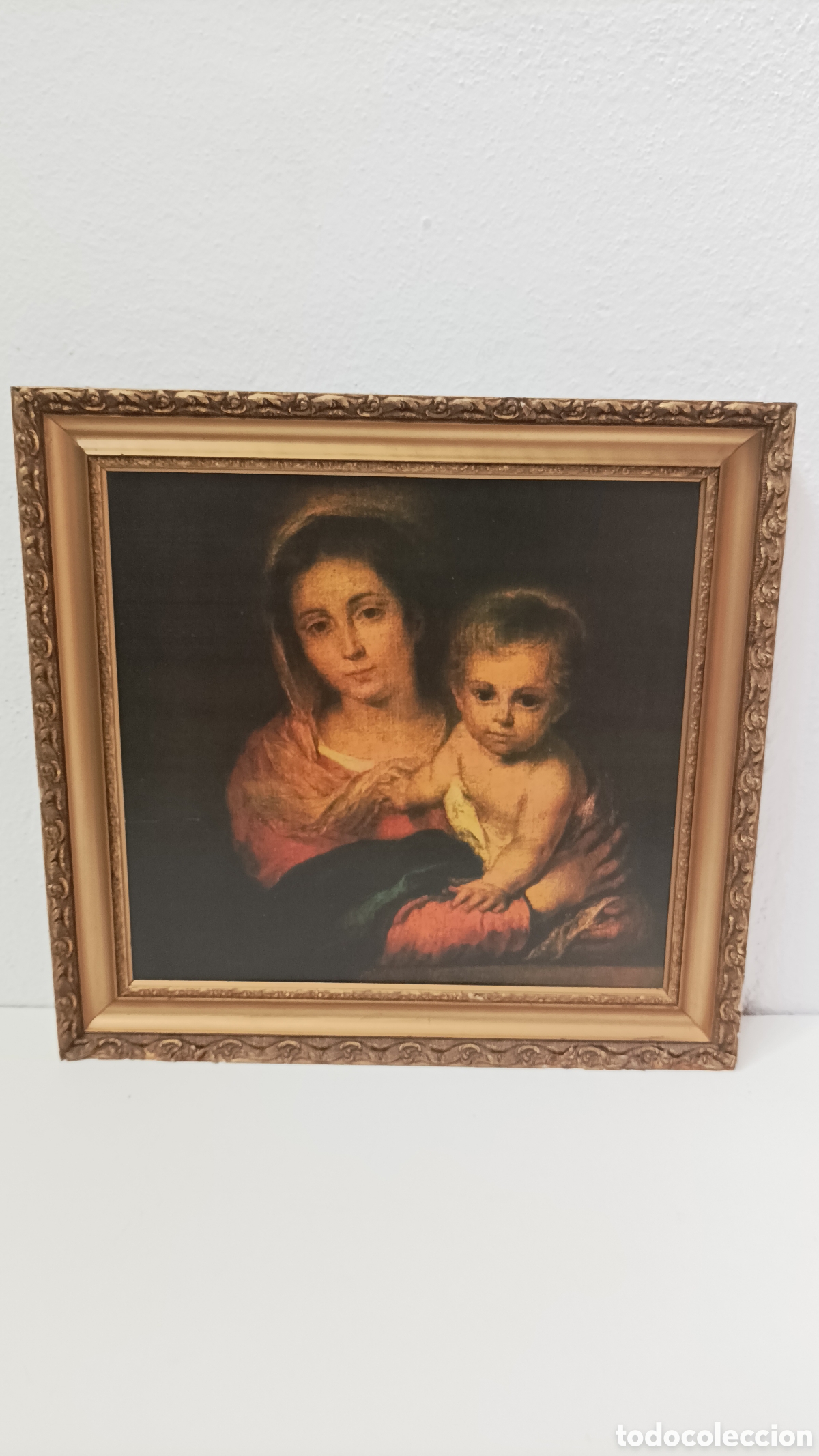 Otros objetos de arte: Cuadro de imagen de la Virgen con el Ni&ntilde;o Jes&uacute;s - Foto 2
