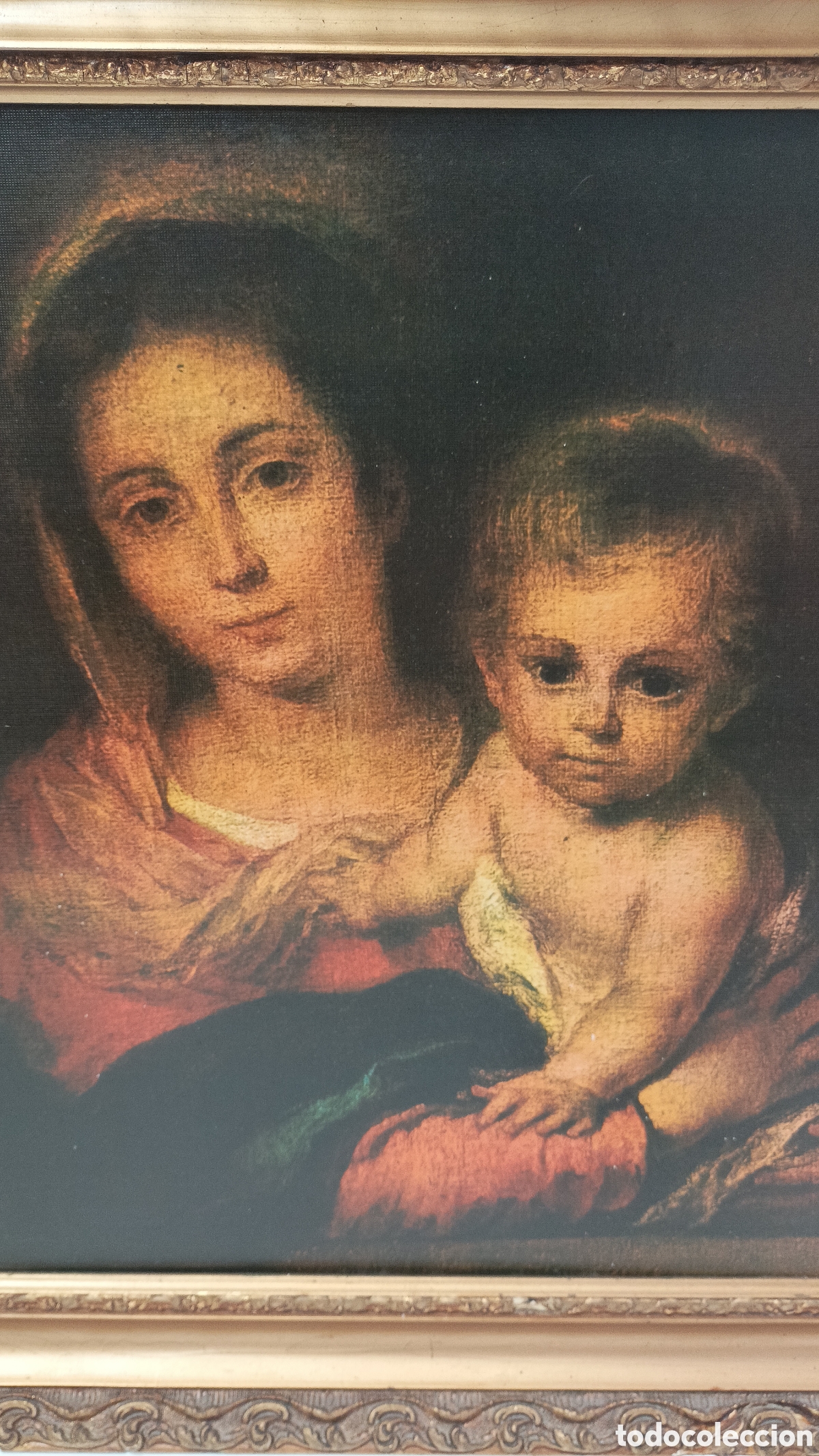 Otros objetos de arte: Cuadro de imagen de la Virgen con el Ni&ntilde;o Jes&uacute;s - Foto 3