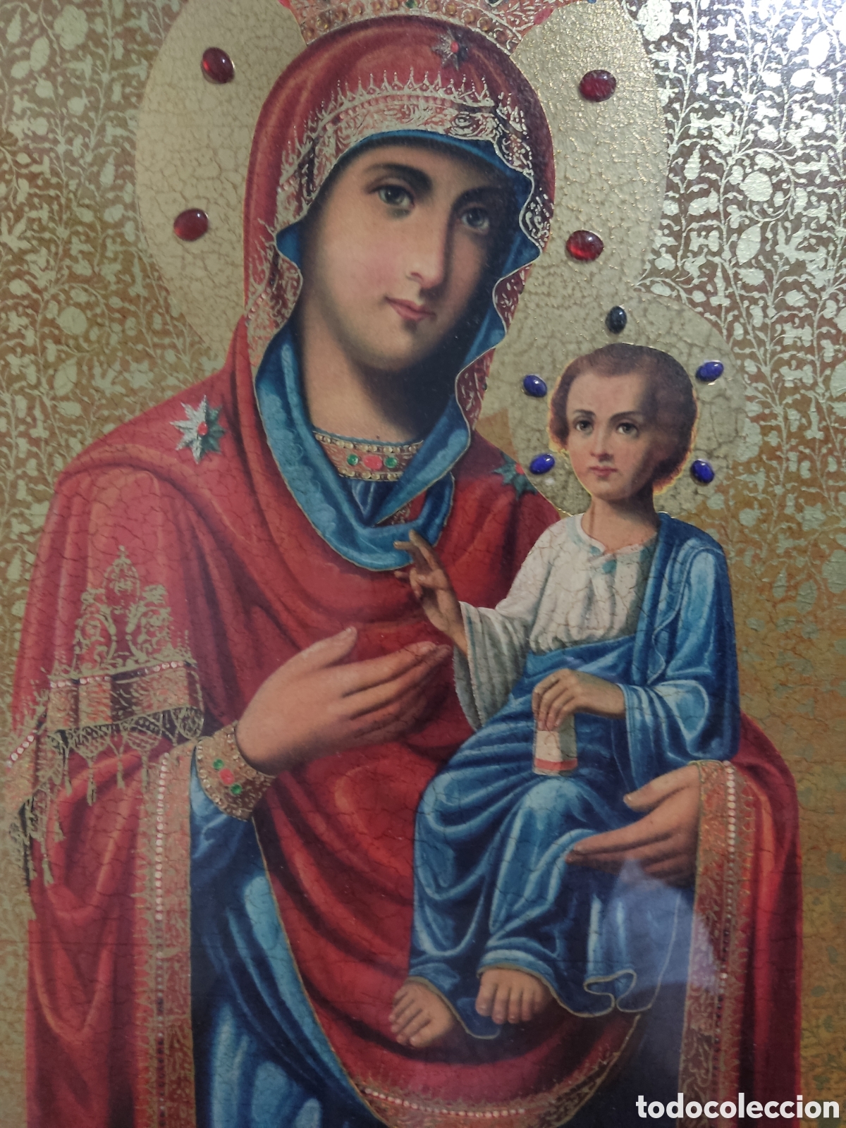Otros objetos de arte: Virgen con ni&ntilde;o, con certificado de autenticidad - Foto 2